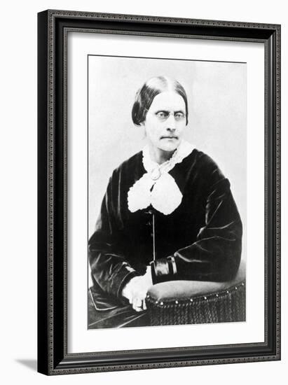 Susan B. Anthony, in 1871 Portrait Attributed to Dr. Smith-null-Framed Art Print