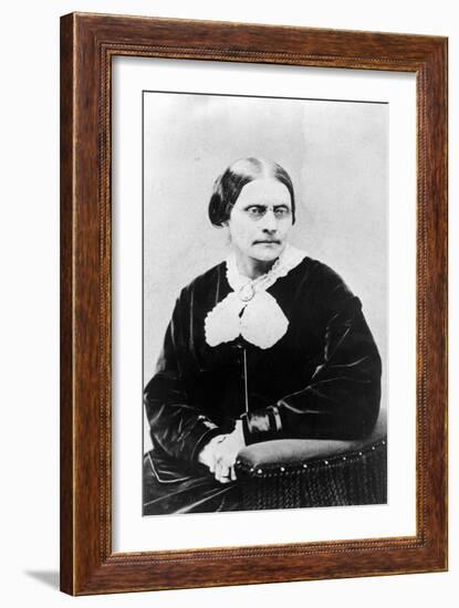 Susan Brownell Anthony (1820-1906) C.1871 (B/W Photo)-American Photographer-Framed Giclee Print