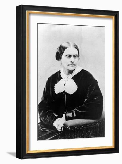 Susan Brownell Anthony (1820-1906) C.1871 (B/W Photo)-American Photographer-Framed Giclee Print