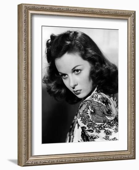 Susan Hayward (1918 - 1975) actrice americaine dans les annees 40, 1940's (b/w photo)-null-Framed Photo