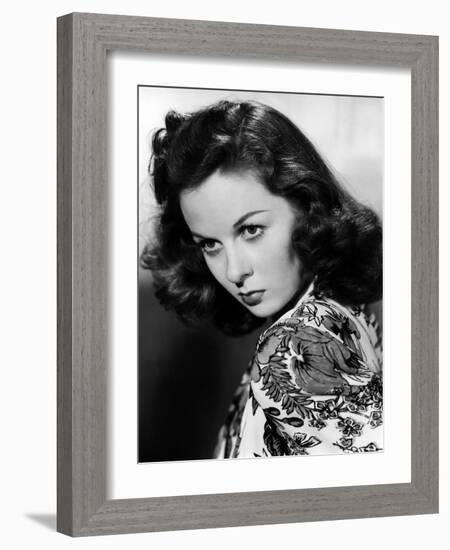 Susan Hayward (1918 - 1975) actrice americaine dans les annees 40, 1940's (b/w photo)-null-Framed Photo