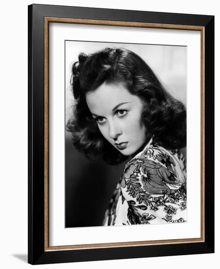 Susan Hayward (1918 - 1975) actrice americaine dans les annees 40, 1940's (b/w photo)-null-Framed Photo