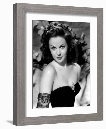 Susan Hayward (1918 - 1975) actrice americaine dans les annees 40, 1940's (b/w photo)-null-Framed Photo