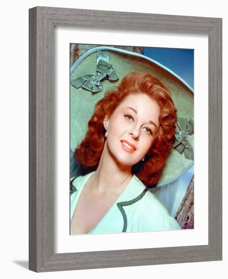 Susan Hayward (1918 - 1975) actrice americaine dans les annees 50, 1950's (photo)-null-Framed Photo