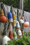 Buoys outside Lucy J's Jewelry and Glass Studio, Eastham, Cape Cod, Massachusetts, USA-Susan Pease-Photographic Print
