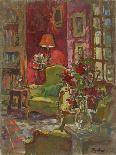 Provence Terrace with Iris-Susan Ryder-Giclee Print