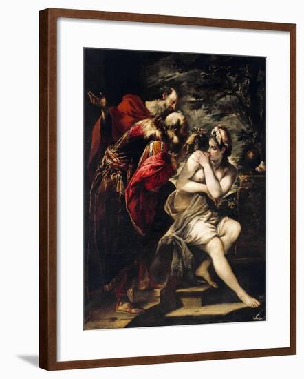 Susanna and Elders-Giovanni Antonio Burrini-Framed Giclee Print