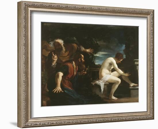 Susanna and the Elders, 1617-Guercino (Giovanni Francesco Barbieri)-Framed Giclee Print