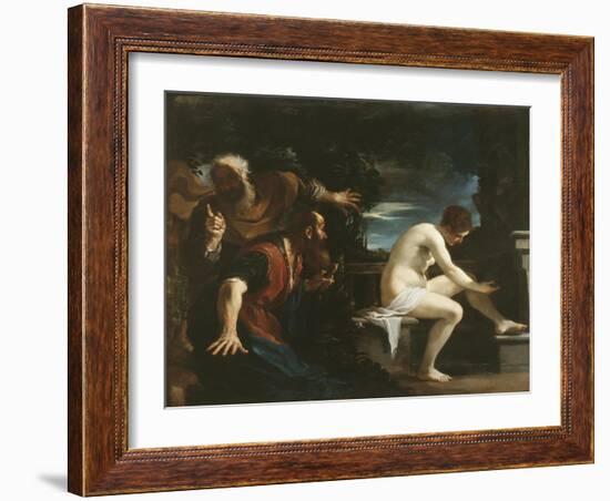 Susanna and the Elders, 1617-Guercino (Giovanni Francesco Barbieri)-Framed Giclee Print