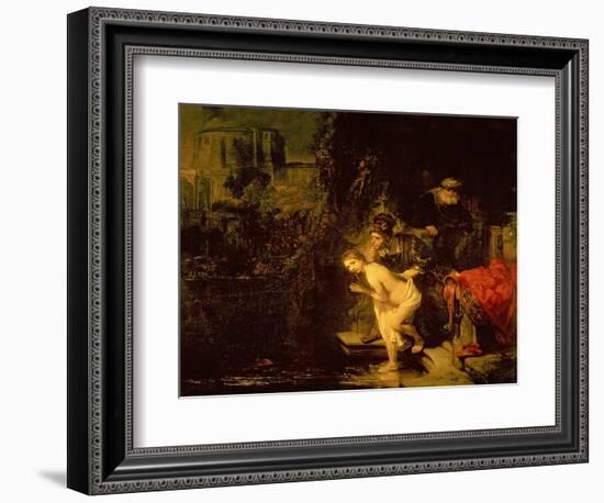 Susanna and the Elders, 1647 (Oil on Mahogany Panel)-Rembrandt van Rijn-Framed Giclee Print