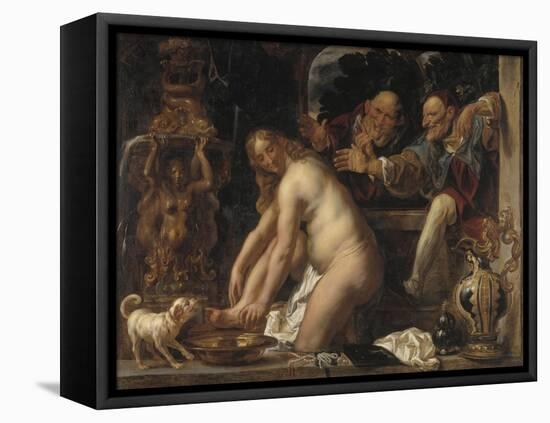 Susanna and the Elders, 1653-Jacob Jordaens-Framed Premier Image Canvas