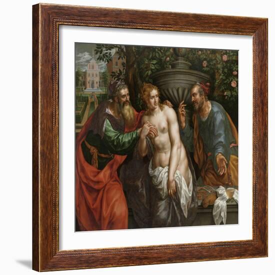 Susanna and the Elders-Hendrik De Clerck-Framed Art Print