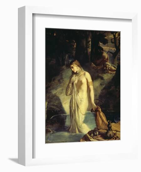 Susanna Bathing, 1839-Theodore Chasseriau-Framed Giclee Print