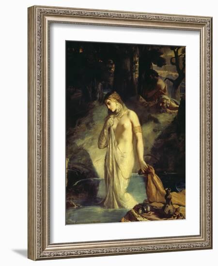 Susanna Bathing, 1839-Theodore Chasseriau-Framed Giclee Print