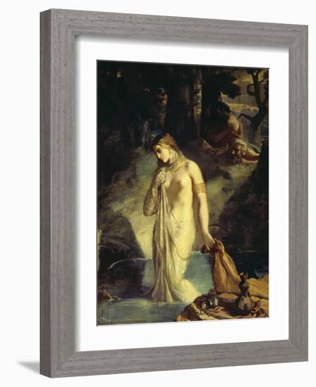 Susanna Bathing, 1839-Theodore Chasseriau-Framed Giclee Print