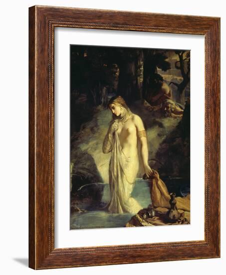 Susanna Bathing, 1839-Theodore Chasseriau-Framed Giclee Print