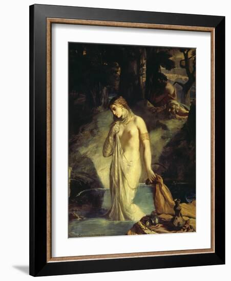 Susanna Bathing, 1839-Theodore Chasseriau-Framed Giclee Print