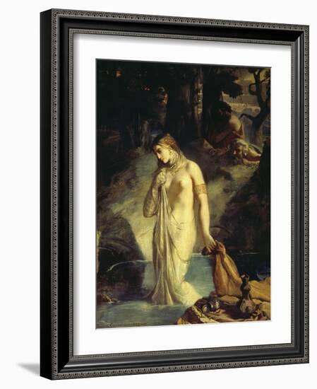 Susanna Bathing, 1839-Theodore Chasseriau-Framed Giclee Print