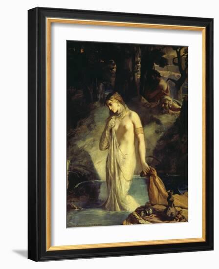 Susanna Bathing, 1839-Theodore Chasseriau-Framed Giclee Print