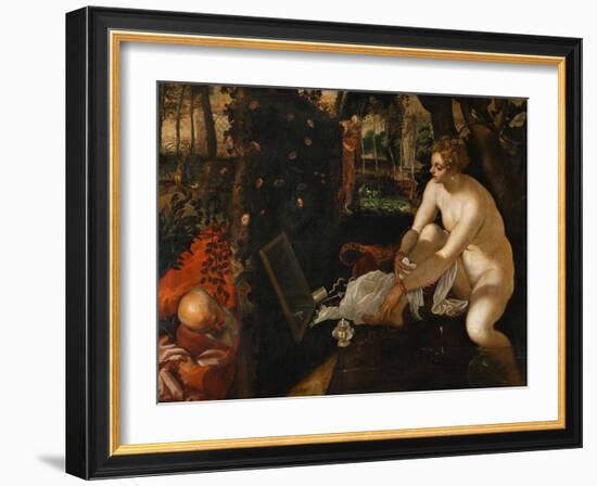 Susanna Bathing-Jacopo Robusti Tintoretto-Framed Giclee Print