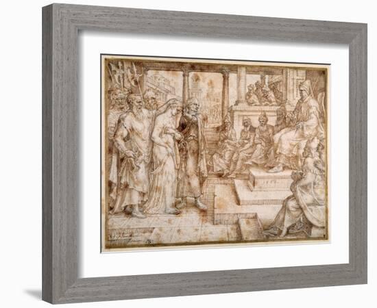 Susannah Accused by the Elders, 1562-Maerten van Heemskerck-Framed Giclee Print