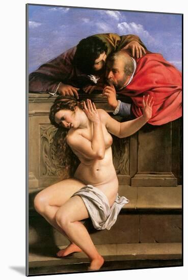 Susannah and the Elders, 1610-Artemisia Gentileschi-Mounted Giclee Print