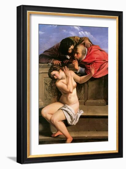 Susannah and the Elders, 1610-Artemisia Gentileschi-Framed Giclee Print