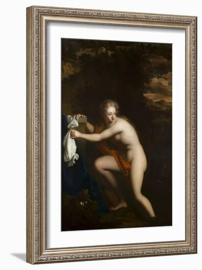 Susannah at her Bath, seventeenth century-null-Framed Giclee Print