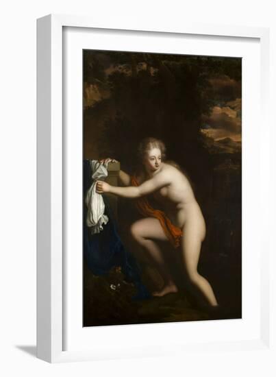 Susannah at her Bath, seventeenth century-null-Framed Giclee Print