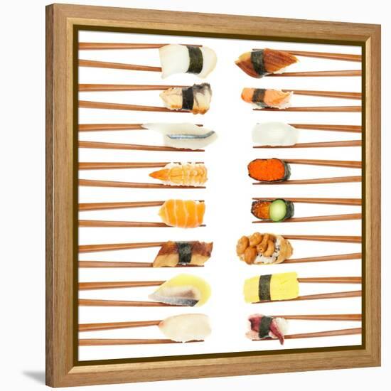 Sushi And Chopsticks-Rob Tek-Framed Stretched Canvas