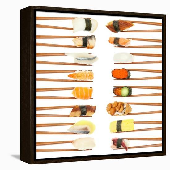 Sushi And Chopsticks-Rob Tek-Framed Stretched Canvas