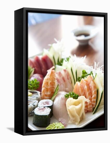 Sushi and Sashimi Platter-Alexandre Oliveira-Framed Premier Image Canvas