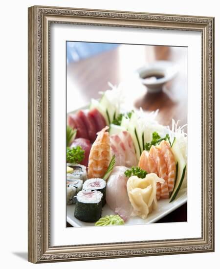 Sushi and Sashimi Platter-Alexandre Oliveira-Framed Photographic Print