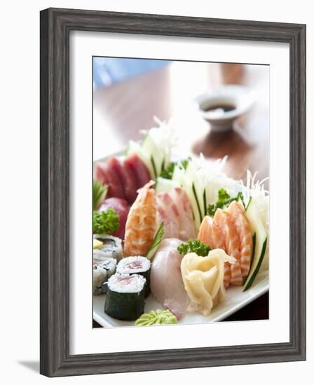 Sushi and Sashimi Platter-Alexandre Oliveira-Framed Photographic Print