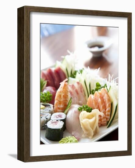 Sushi and Sashimi Platter-Alexandre Oliveira-Framed Photographic Print