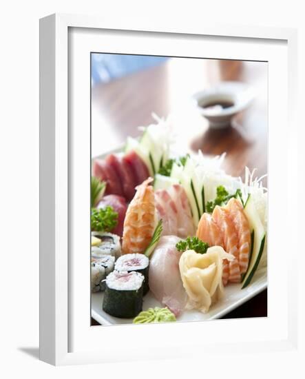 Sushi and Sashimi Platter-Alexandre Oliveira-Framed Photographic Print