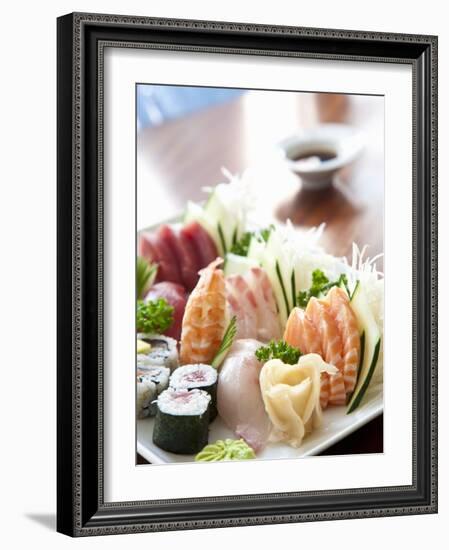 Sushi and Sashimi Platter-Alexandre Oliveira-Framed Photographic Print