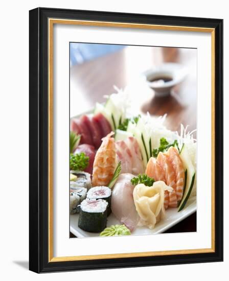 Sushi and Sashimi Platter-Alexandre Oliveira-Framed Photographic Print