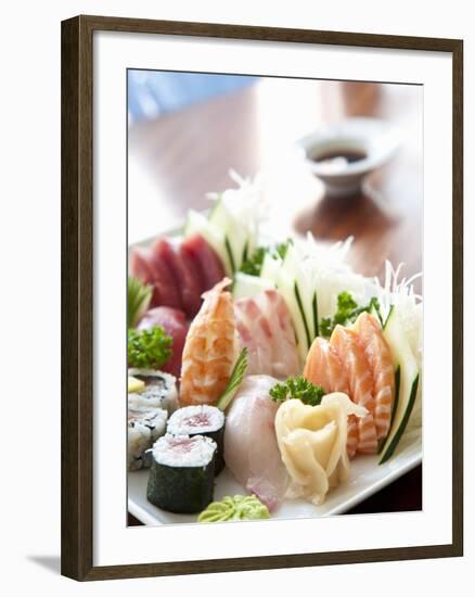 Sushi and Sashimi Platter-Alexandre Oliveira-Framed Photographic Print