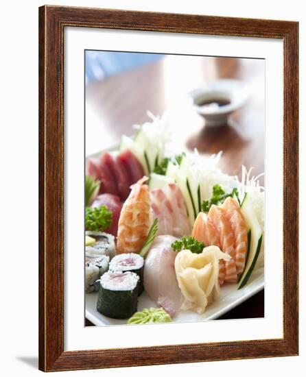 Sushi and Sashimi Platter-Alexandre Oliveira-Framed Photographic Print