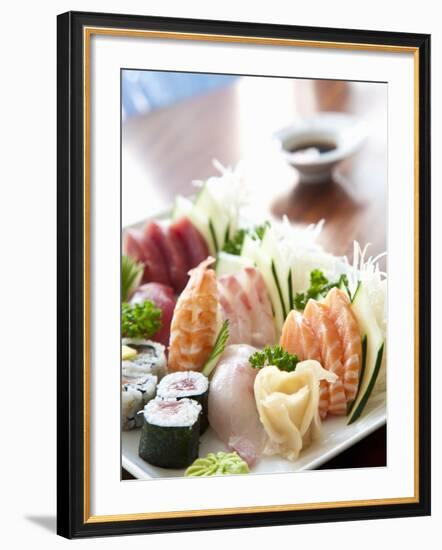 Sushi and Sashimi Platter-Alexandre Oliveira-Framed Photographic Print