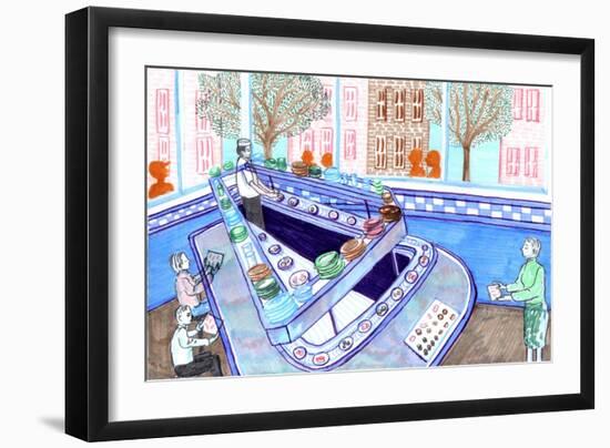 Sushi Bar, 2017-Charlotte Orr-Framed Giclee Print