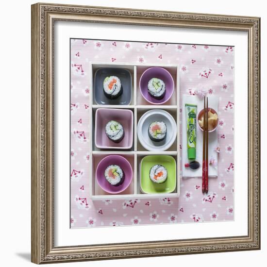 Sushi Box on Wood-C. Nidhoff-Lang-Framed Photographic Print