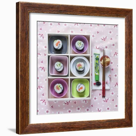 Sushi Box on Wood-C. Nidhoff-Lang-Framed Photographic Print