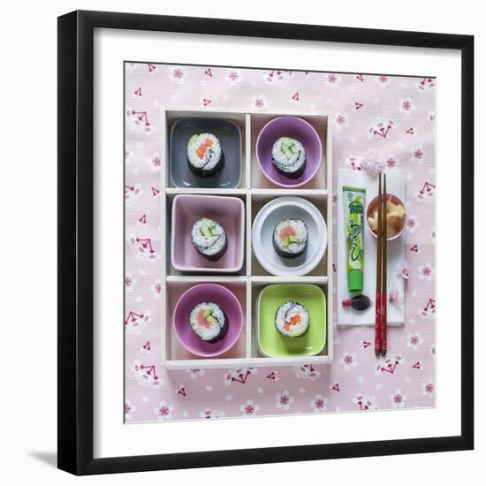 Sushi Box on Wood-C. Nidhoff-Lang-Framed Photographic Print