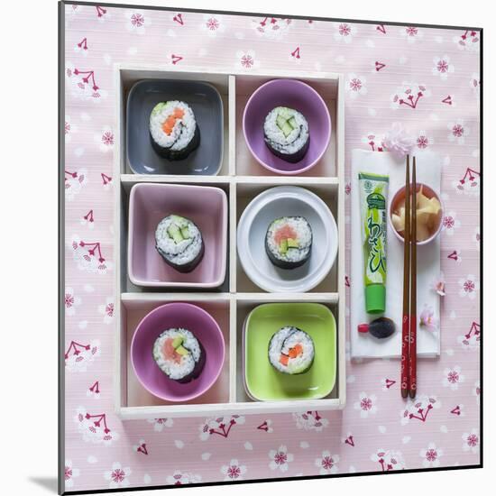 Sushi Box on Wood-C. Nidhoff-Lang-Mounted Photographic Print