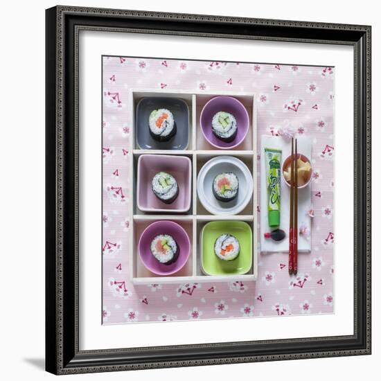 Sushi Box on Wood-C. Nidhoff-Lang-Framed Photographic Print