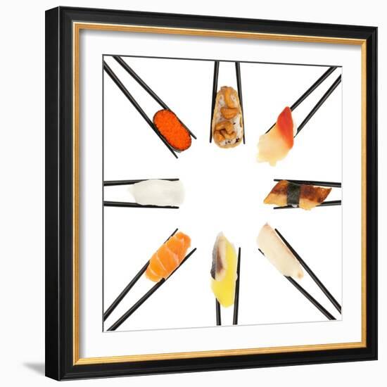 Sushi Circle-Rob Tek-Framed Premium Giclee Print