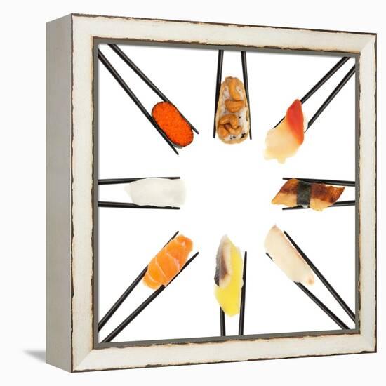 Sushi Circle-Rob Tek-Framed Stretched Canvas