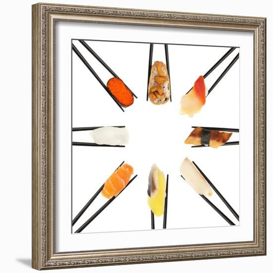 Sushi Circle-Rob Tek-Framed Art Print